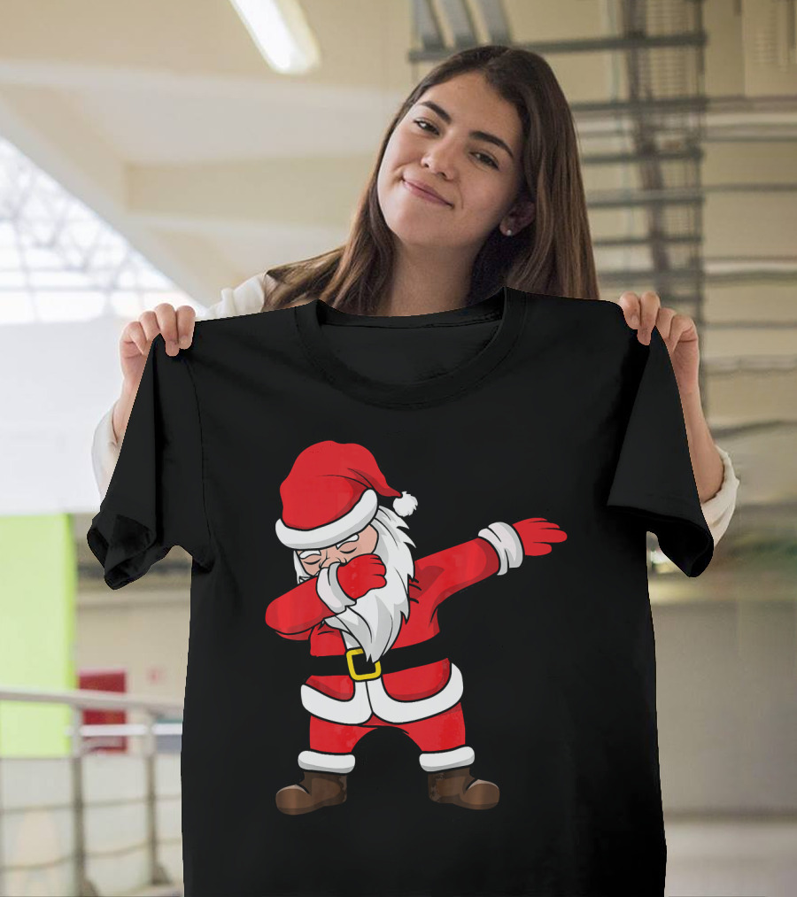 Dabbing Santa Kids Funny Claus Dab Christmas Dance T-Shirt