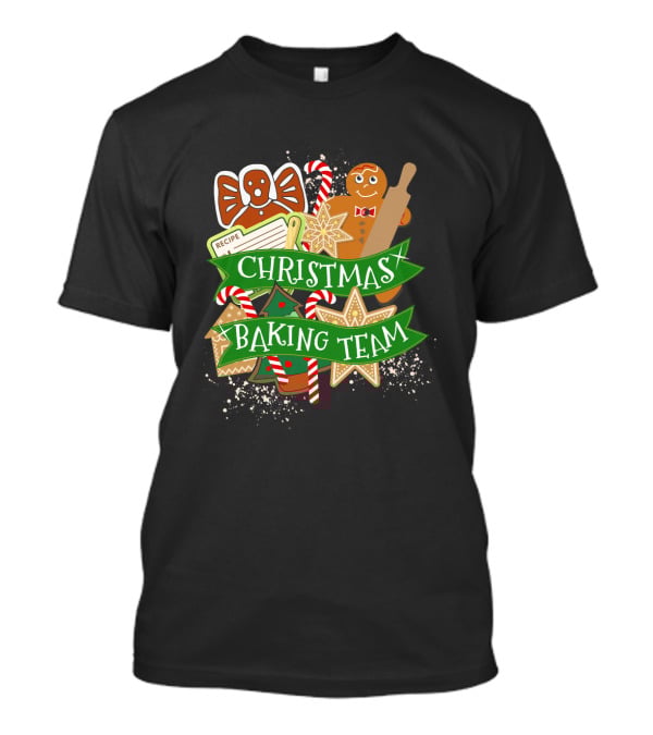 Christmas Baking Team Gingerbread Candy Cane Cookie Recipe Bowtie T-Shirt