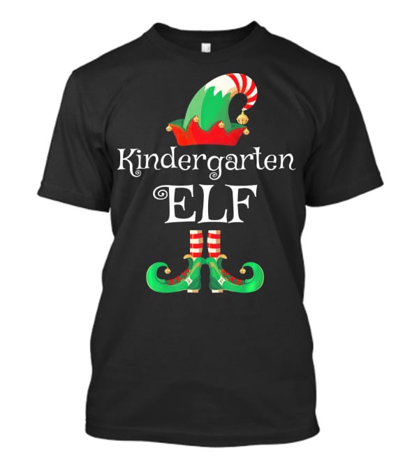 Kindergarten Elf Christmas School Spirit T-Shirt