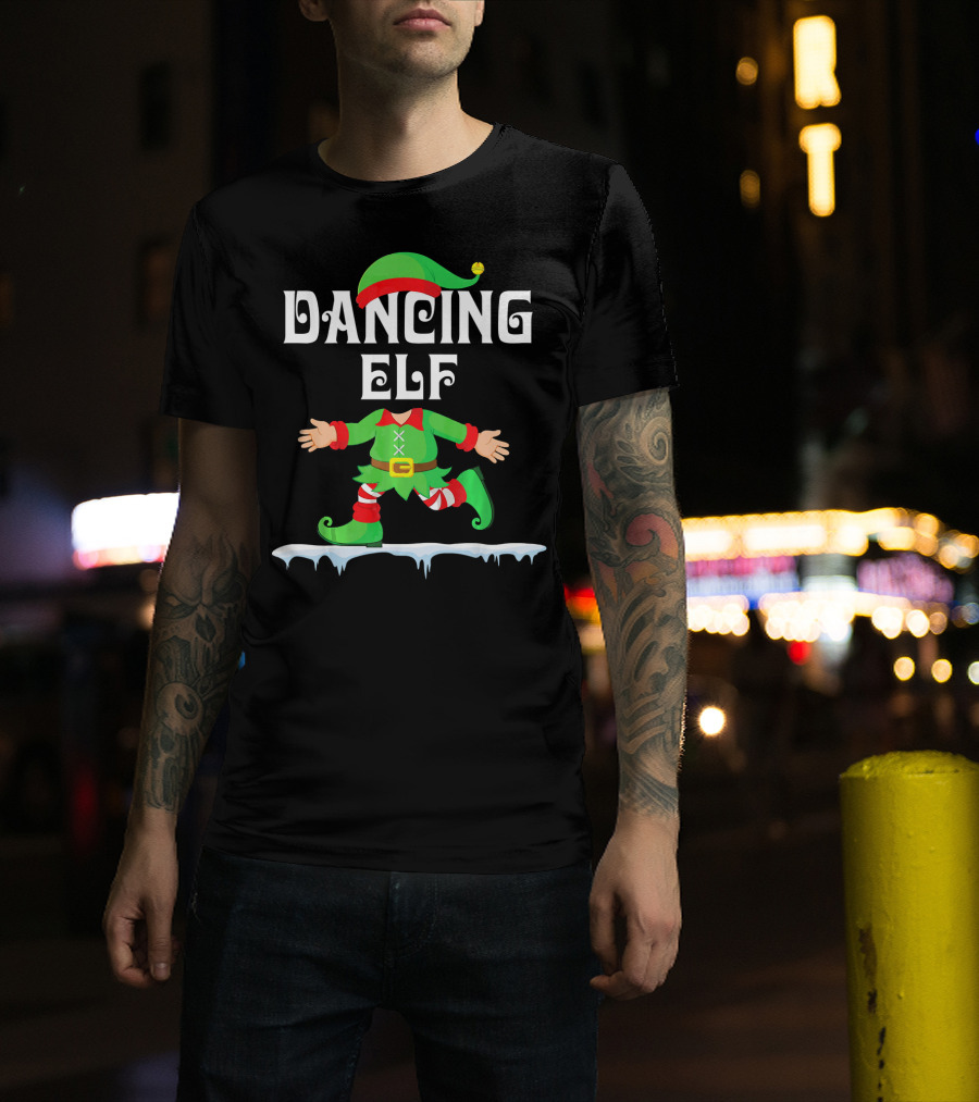 Dancing Elf Walking On Snow Dance T-Shirt