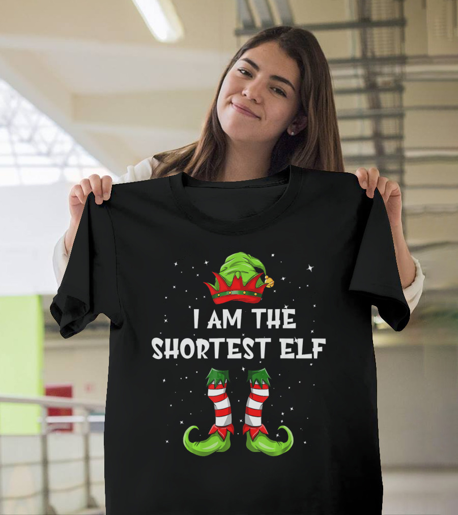 I Am The Shortest Elf Matching Group Chris Festive T-Shirt