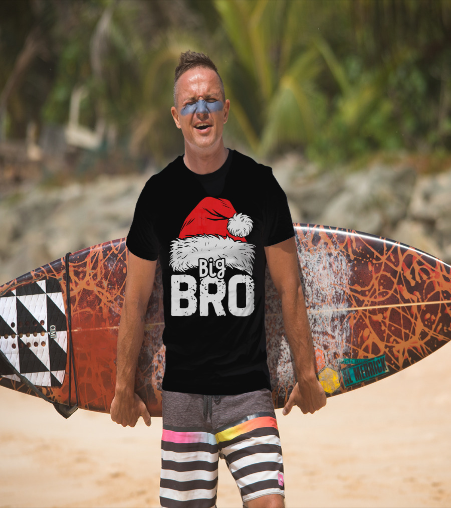 Big Bro Santa Hat Christmas T-Shirt