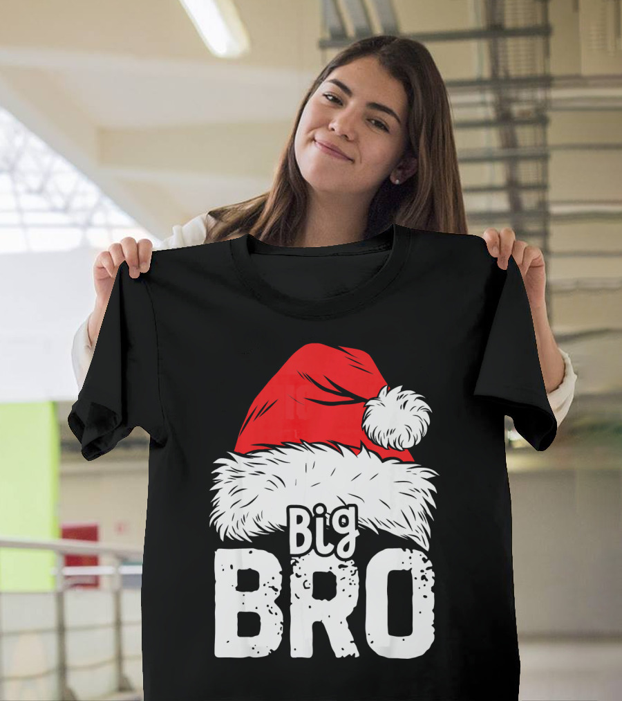 Big Bro Santa Hat Christmas T-Shirt