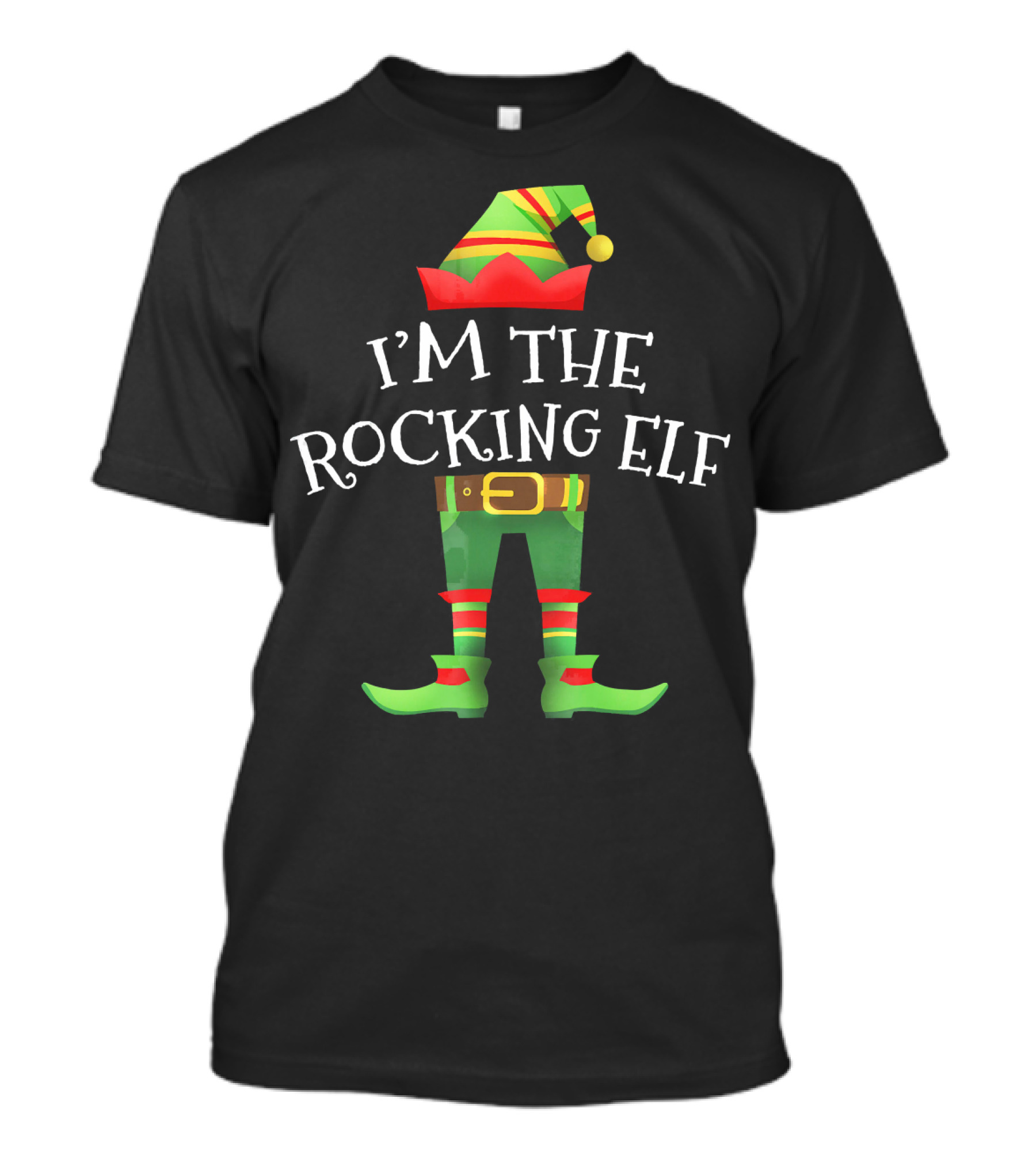 I'm The Rocking Elf Christmas Costume Group T-Shirt