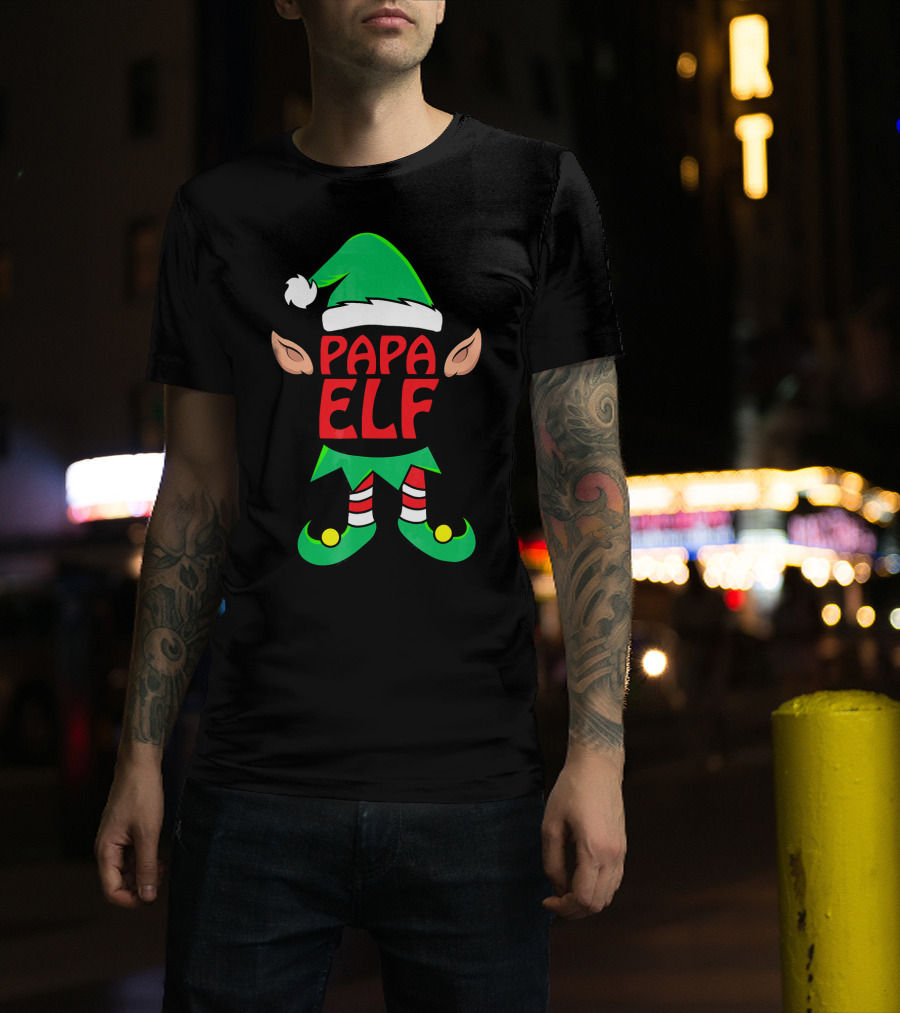 Papa ELF Family Christmas Costume T-Shirt