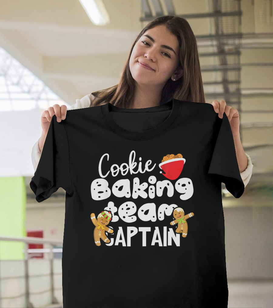 Cookie Baking Team Captain Gingerbread Mixing Bowl T-Shirt