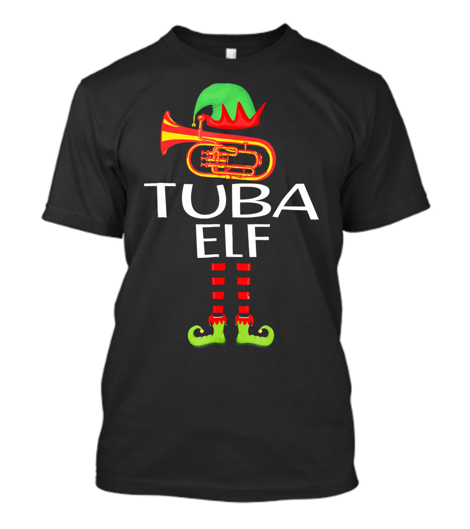 Humorous Tuba Elf Festive Funny For Who Lover T-Shirt