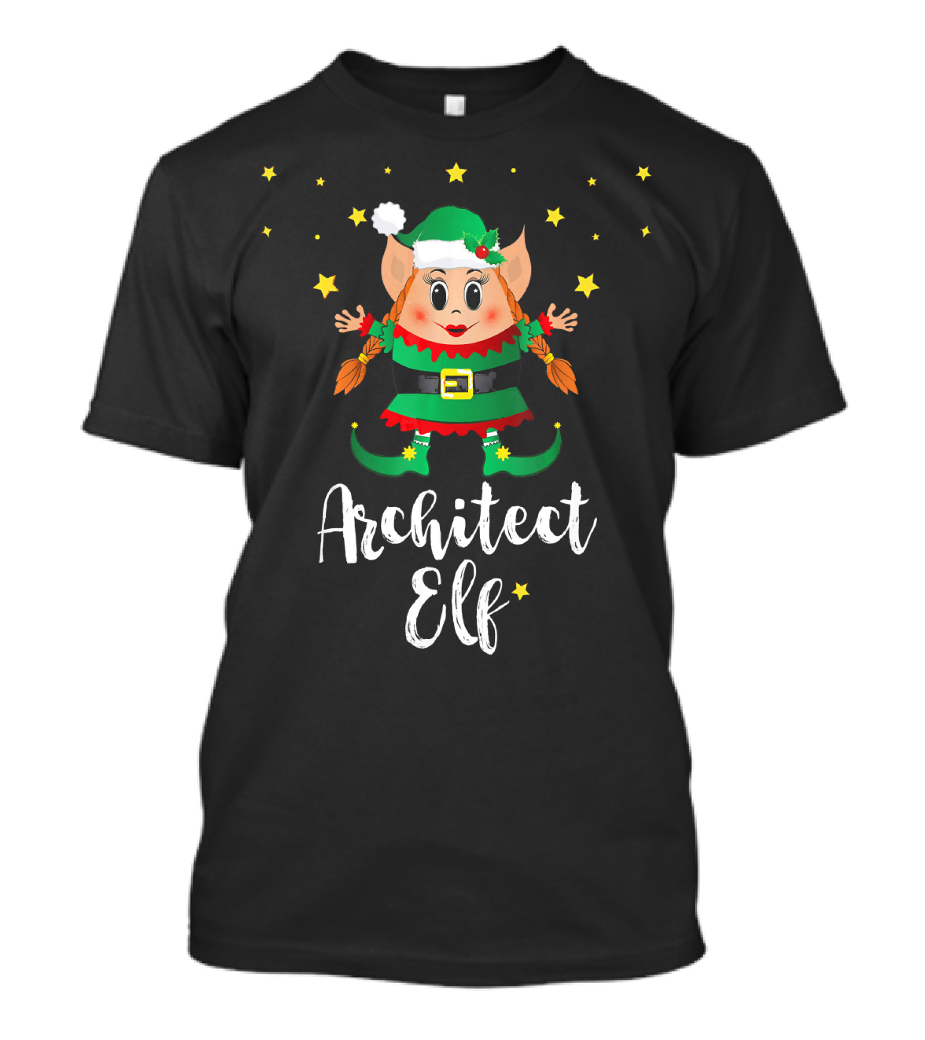 Architect Elf Women Matching Family Christmas T-Shirt