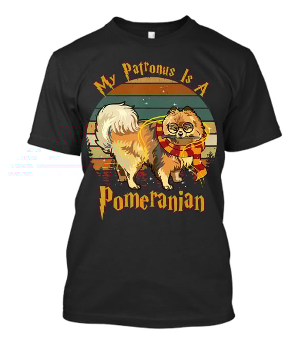 My Patronus Is A Pomeranian Dog With Wizardry And Magic References T-Shirt