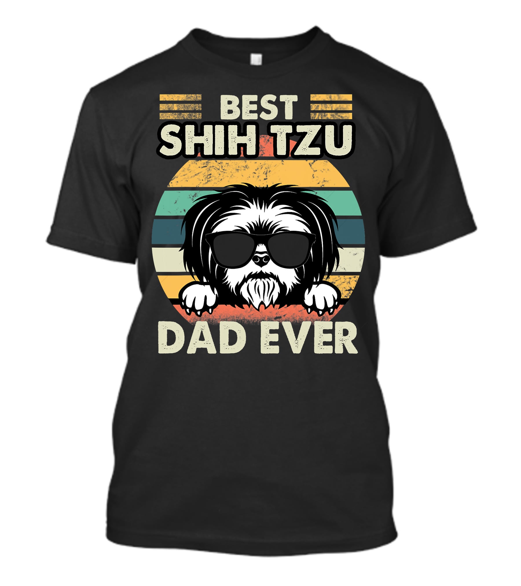 Best Shih Tzu Dad Ever Vintage T-Shirt