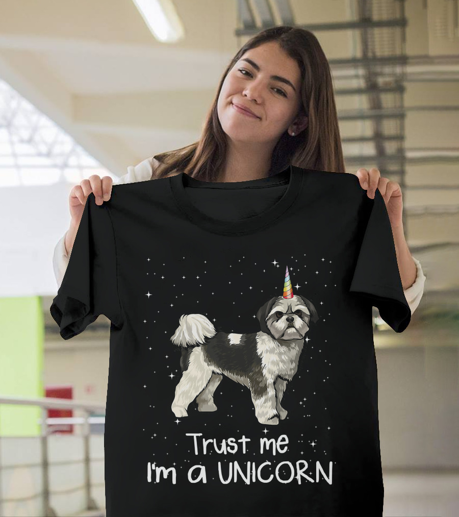 Funny Shih Tzu Trust Me I'm A Unicorn Dog T-Shirt