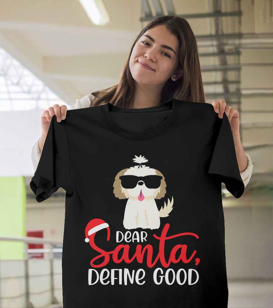 Shih Tzu Santa Define Good Dog Christmas Love T-Shirt