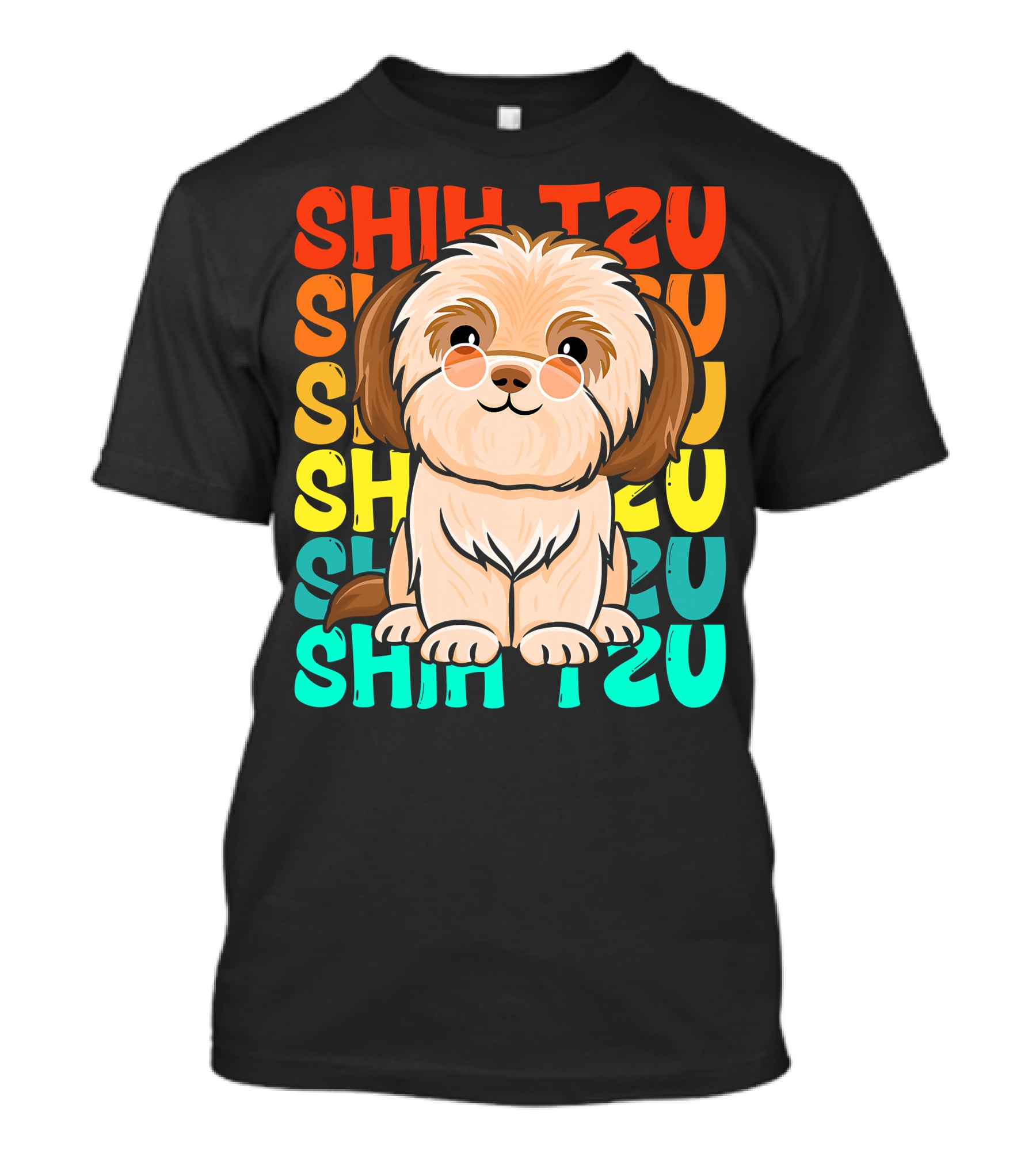 Shih Tzu Vintage Shihtzu Dog Retro Colors T-Shirt