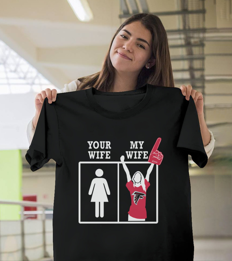 Your Wife My Wife Atlanta Falcons Fan Foam Finger T-Shirt