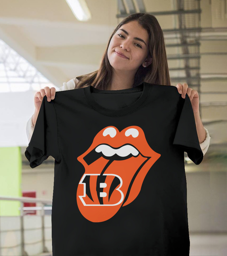 Cincinnati Bengals Iconic Tongue Logo Fusion T-Shirt
