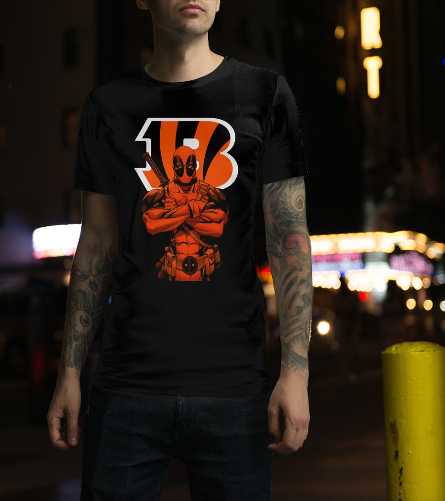 Cincinnati Bengals Deadpool Crossover Fan T-Shirt