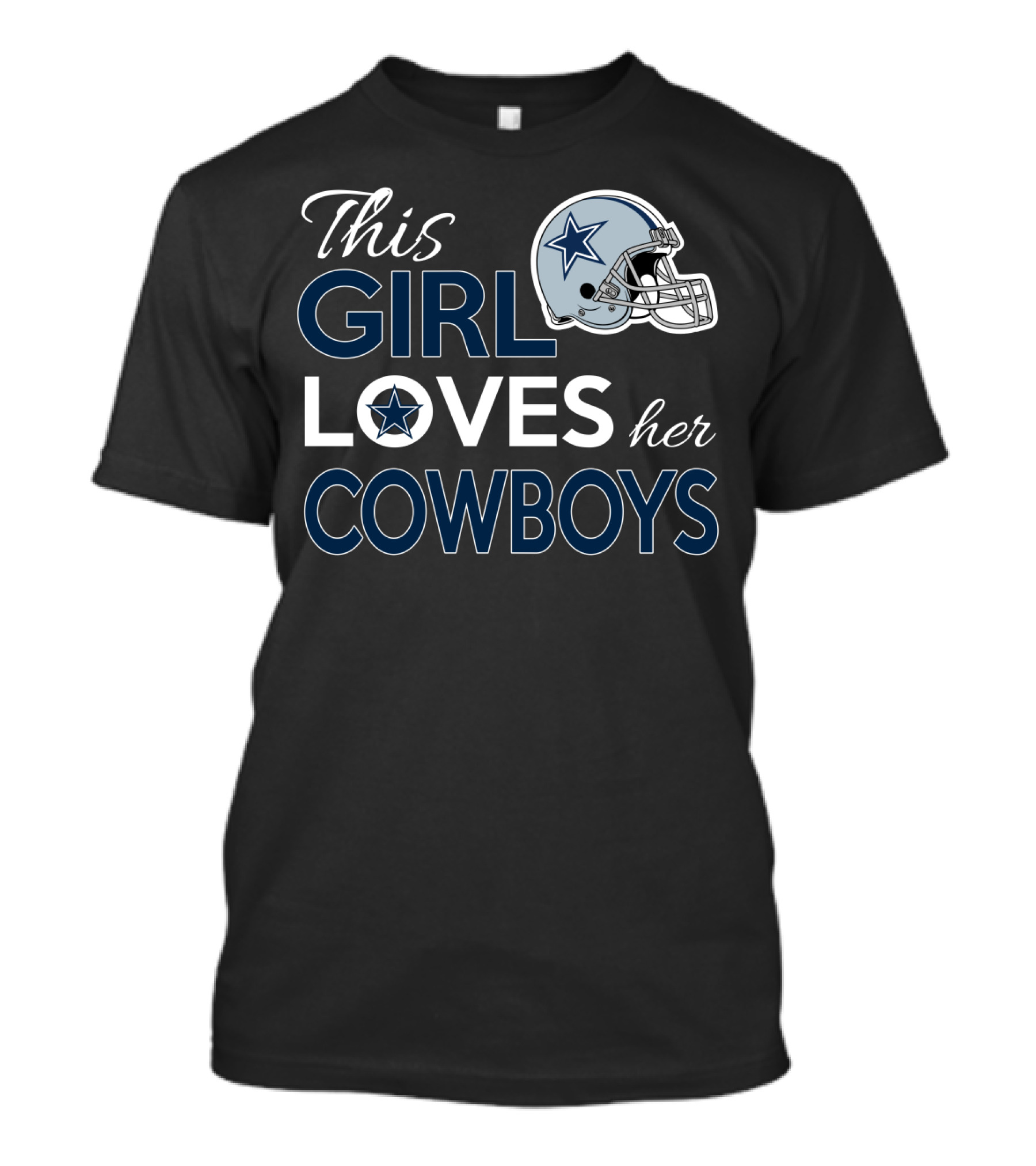 This Girl Loves Her Dallas Cowboys Helmet T-Shirt