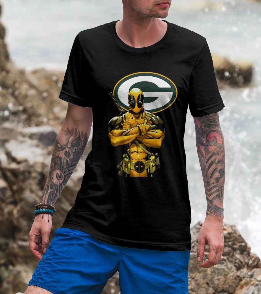 Green Bay Packers Deadpool Crossover T-Shirt
