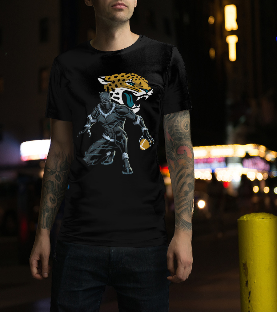Jacksonville Jaguars Panther Crossover Football T-Shirt