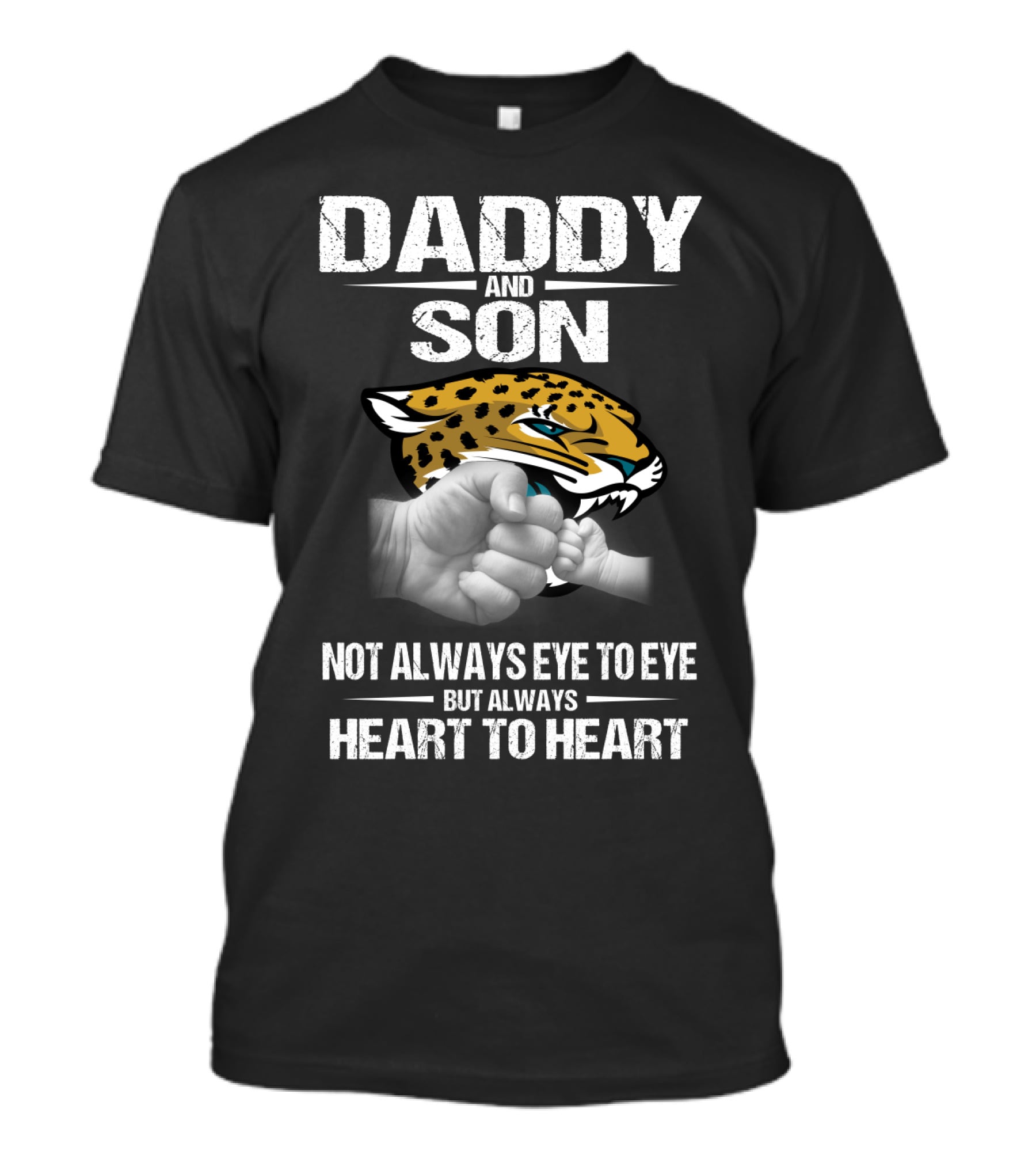 Daddy And Son Heart To Heart Jacksonville Jaguars T-Shirt