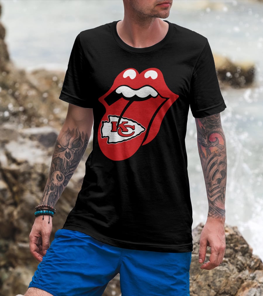 Kansas City Chiefs Kc Arrowhead Tongue T-Shirt