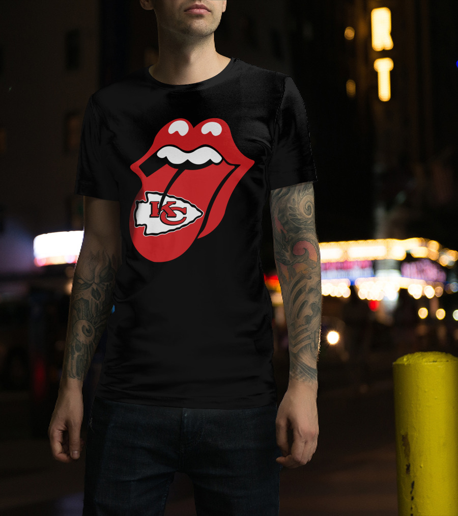 Kansas City Chiefs Kc Arrowhead Tongue T-Shirt