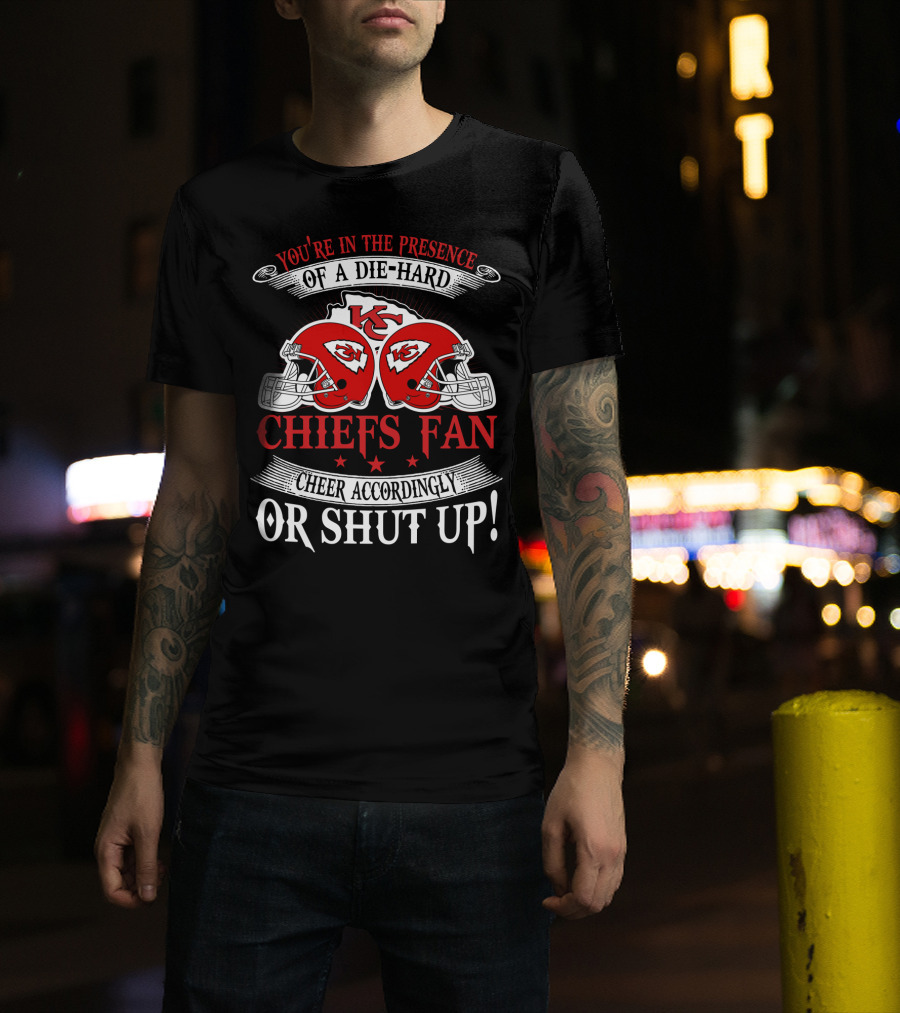 Kansas City Chiefs Fan Die-Hard Cheer Accordingly T-Shirt