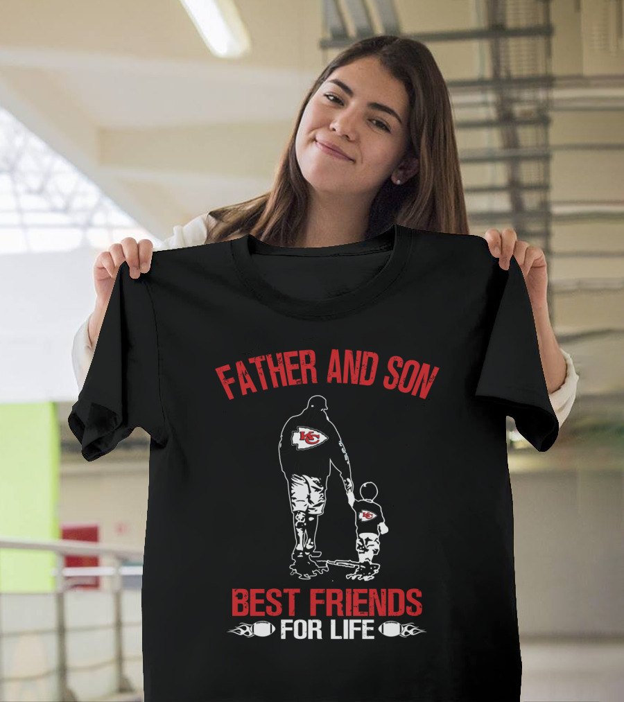 Kansas City Chiefs Father And Son Best Friends For Life T-Shirt
