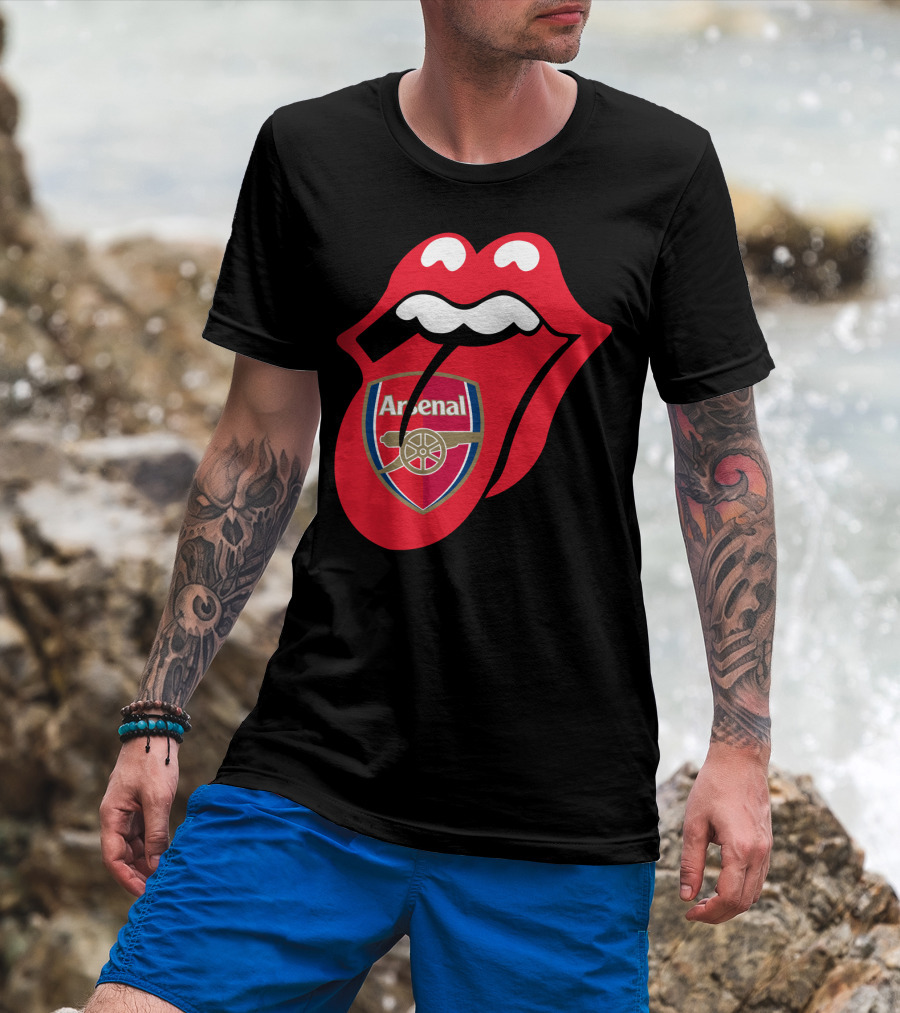 Arsenal Logo With Red Tongue T-Shirt