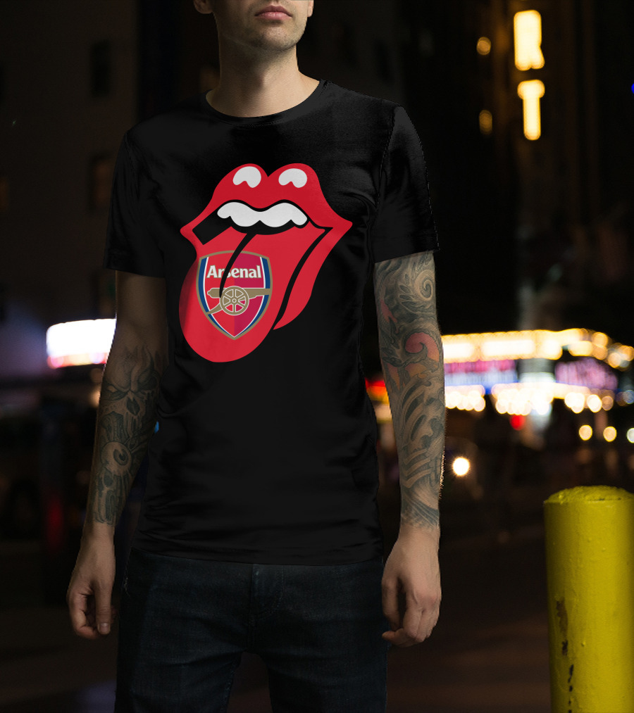 Arsenal Logo With Red Tongue T-Shirt