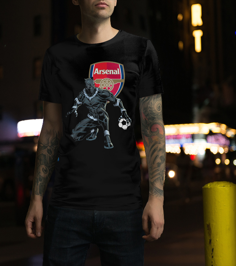 Arsenal Black Panther Football T-Shirt