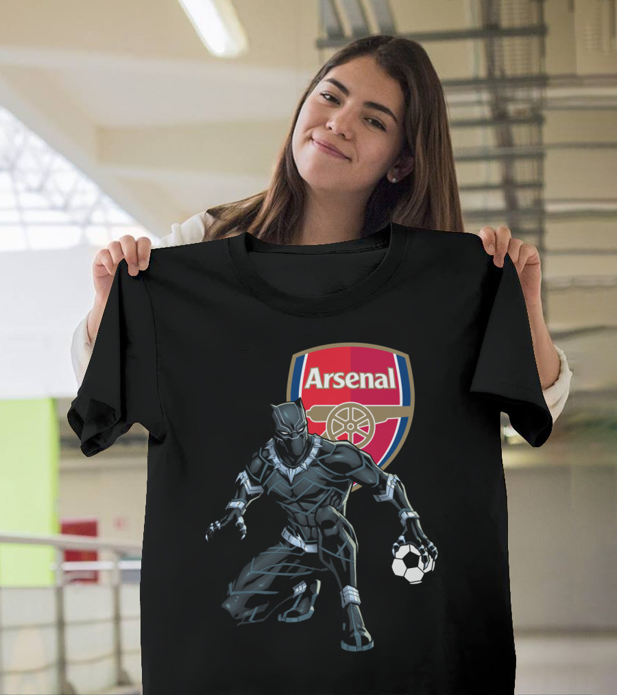 Arsenal Black Panther Football T-Shirt
