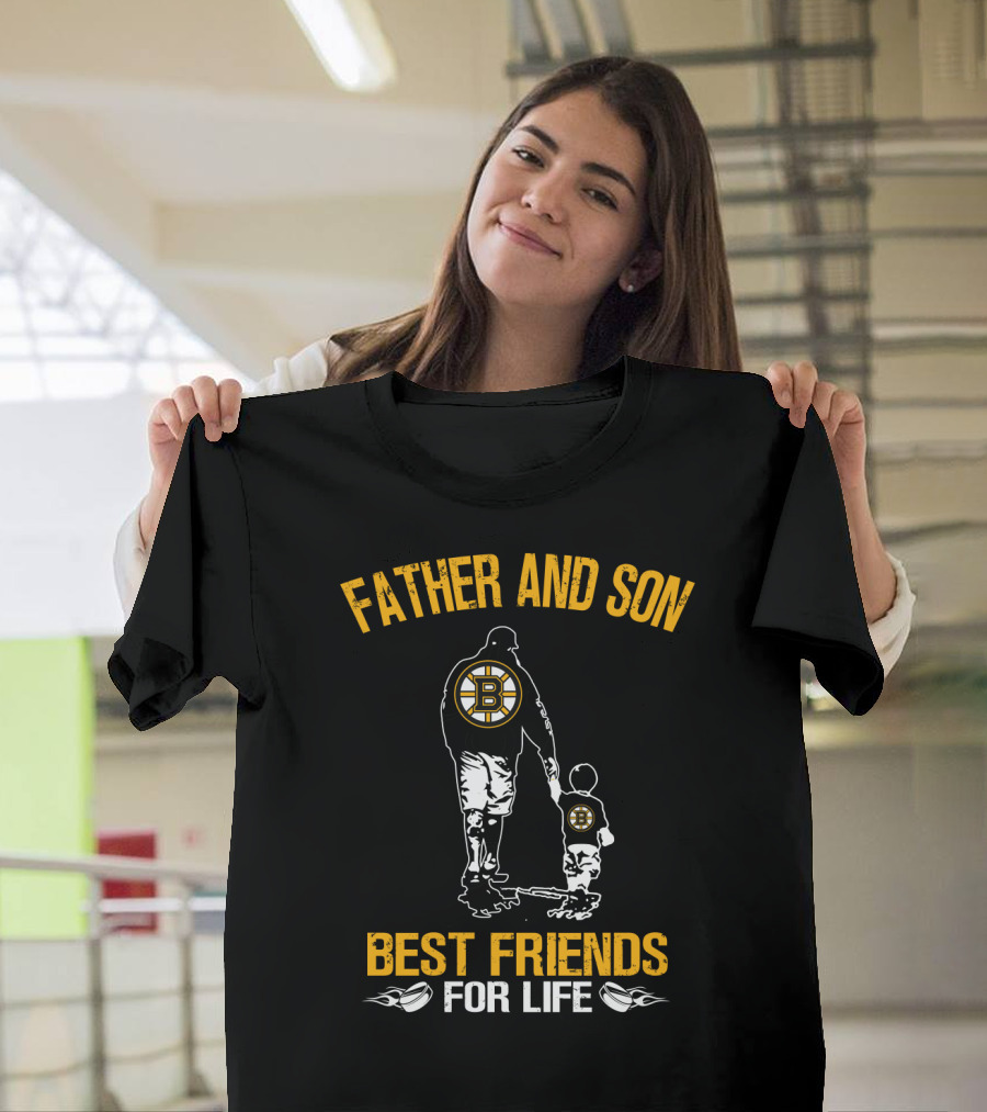 Father And Son Best Friends For Life Boston Bruins T-Shirt