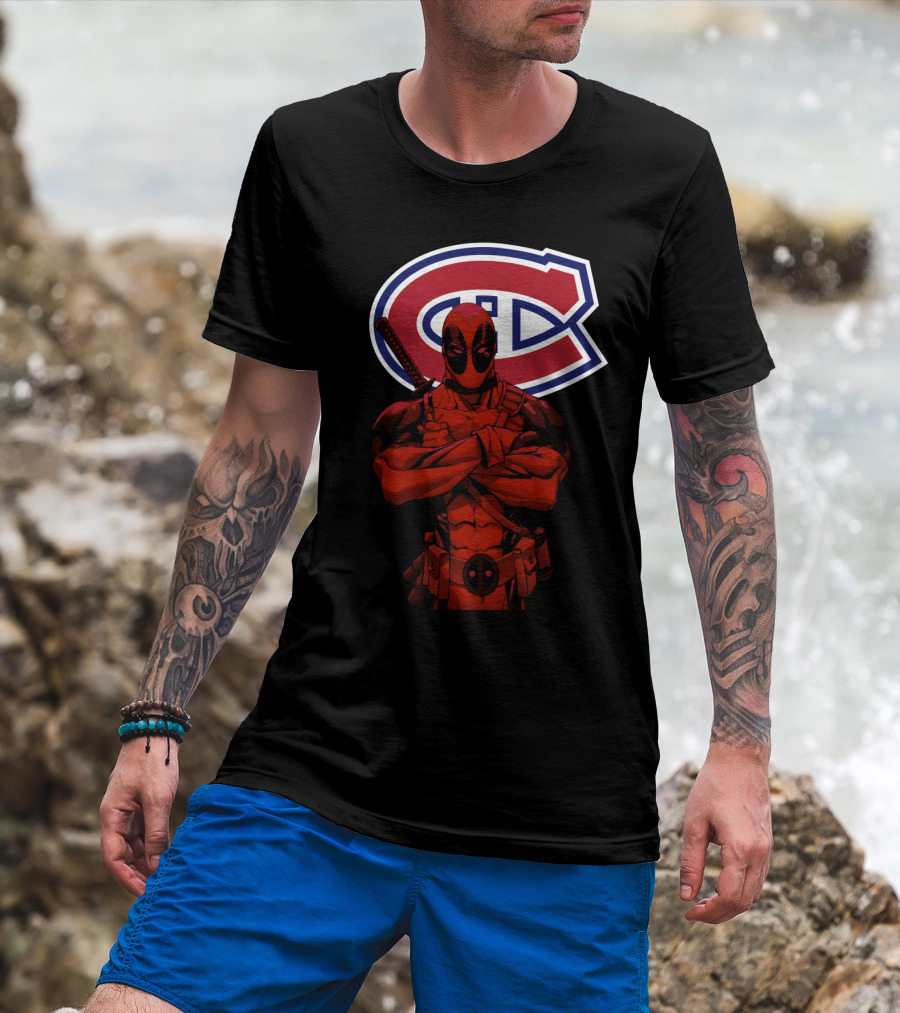 Montreal Canadiens Deadpool Crossover T-Shirt