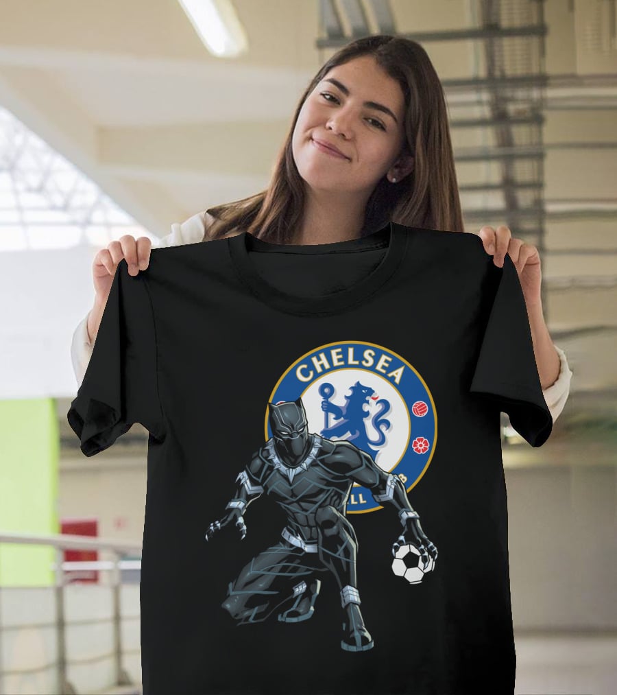 Chelsea Football Club Black Panther Soccer Crossover T-Shirt