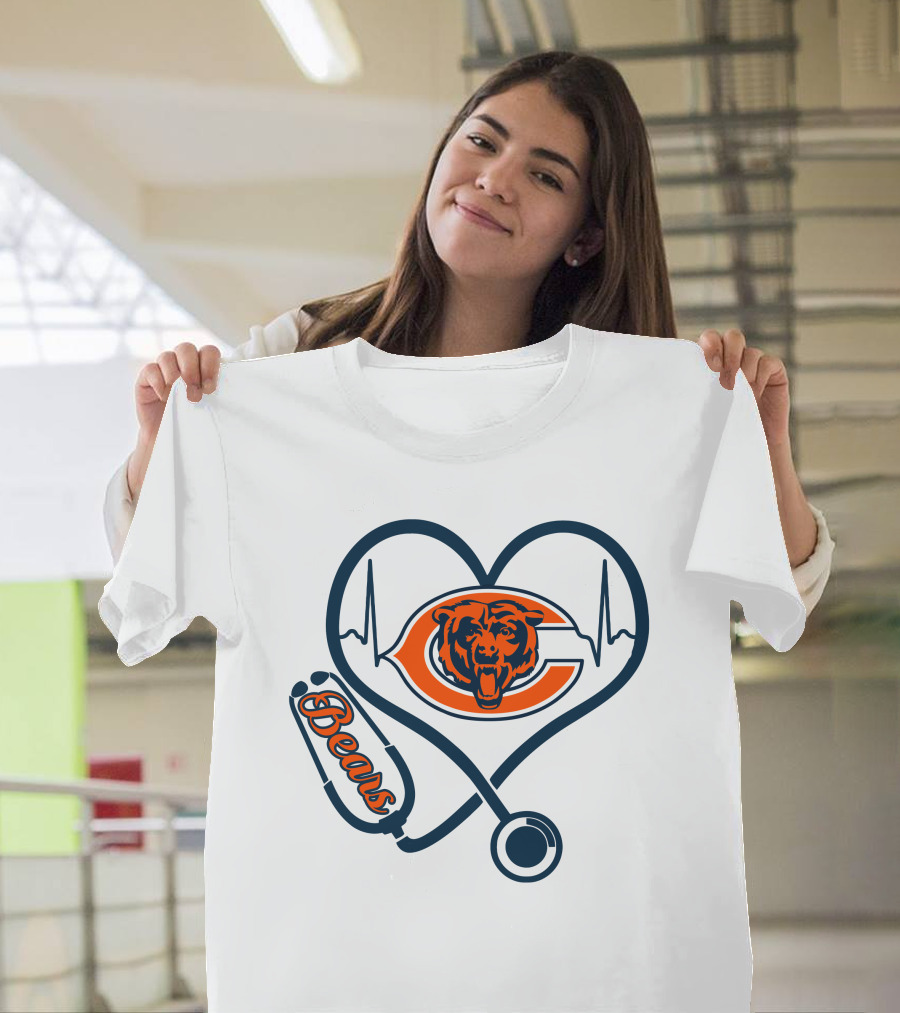 Bears Heartbeat Nurse Stethoscope T-Shirt