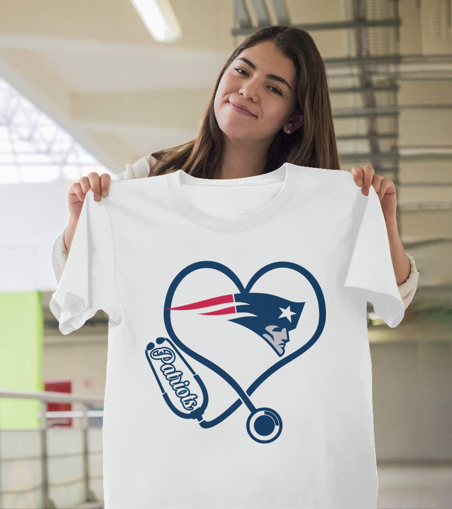Patriots Nurse Heart Stethoscope T-Shirt