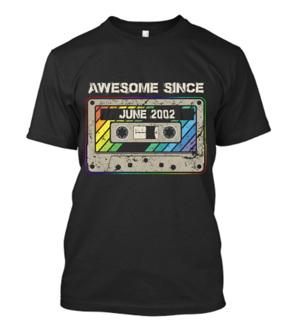 Awesome Since June 2002 Retro Cassette Tape T-Shirt