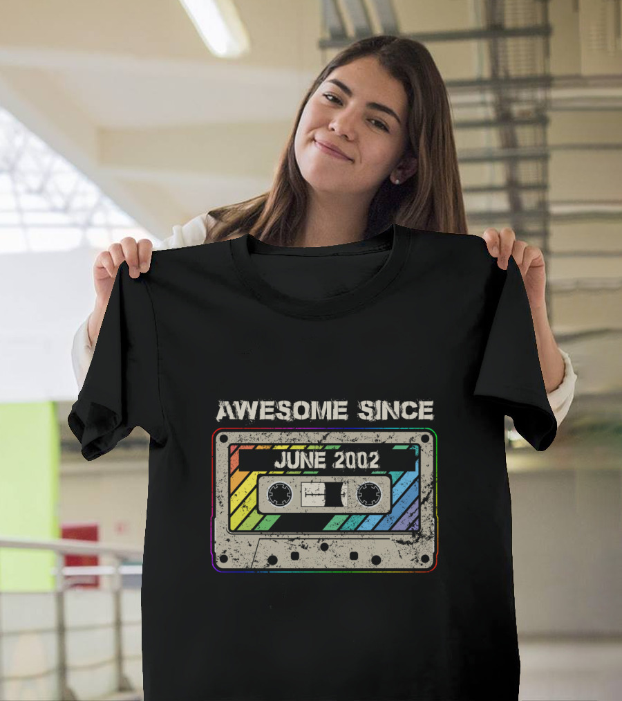 Awesome Since June 2002 Retro Cassette Tape T-Shirt