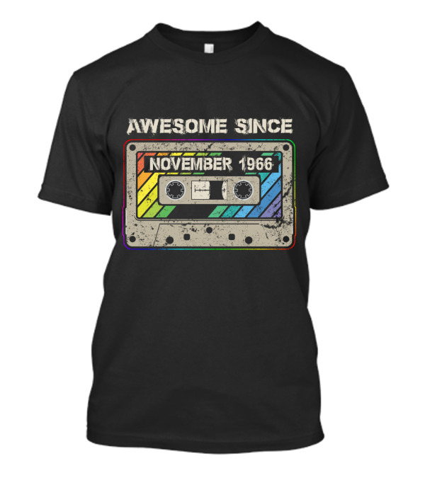 Awesome Since November 1966 Retro Cassette Tape T-Shirt