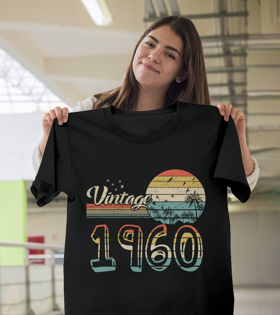 Vintage 1960 Sunset Palm Trees T-Shirt