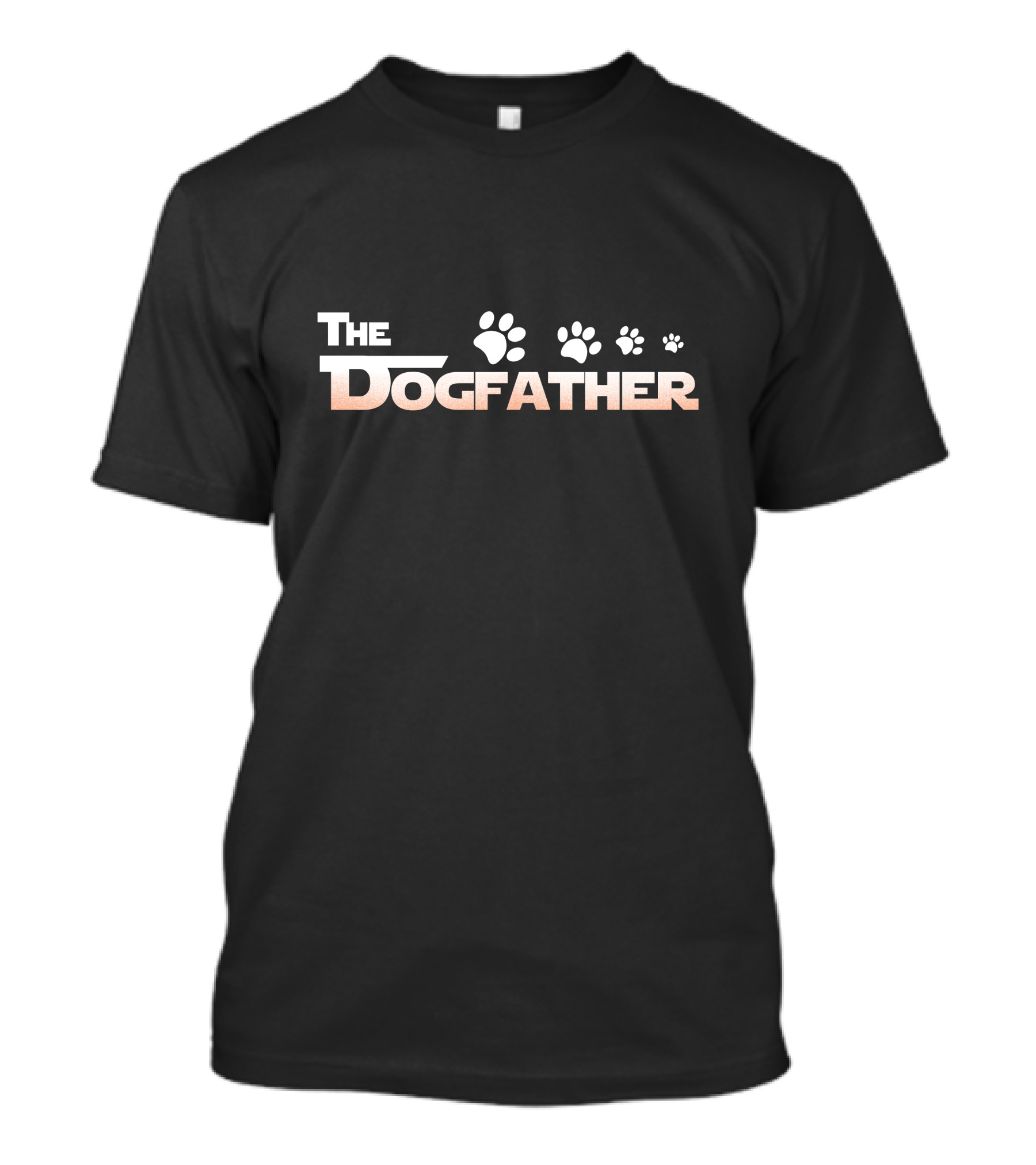 The Dogfather Paw Prints Funny Dogs Lover Dad T-Shirt