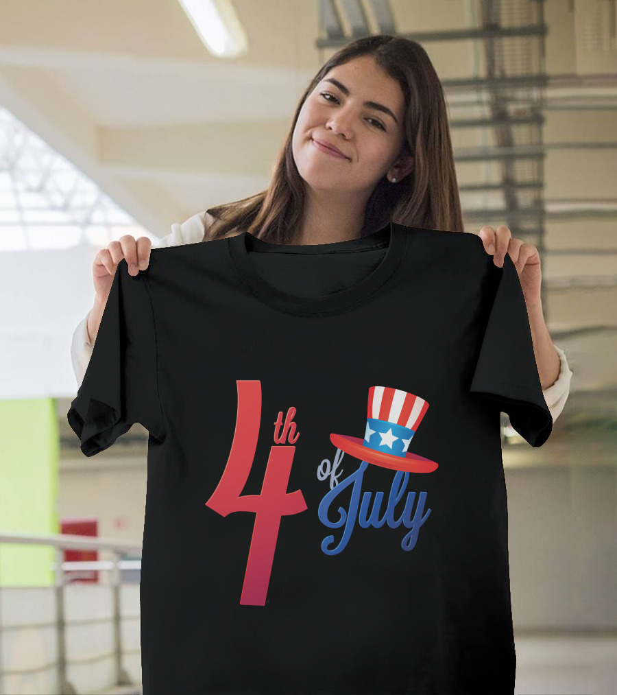 4th Of July Independence Day Uncle Sam Hat T-Shirt