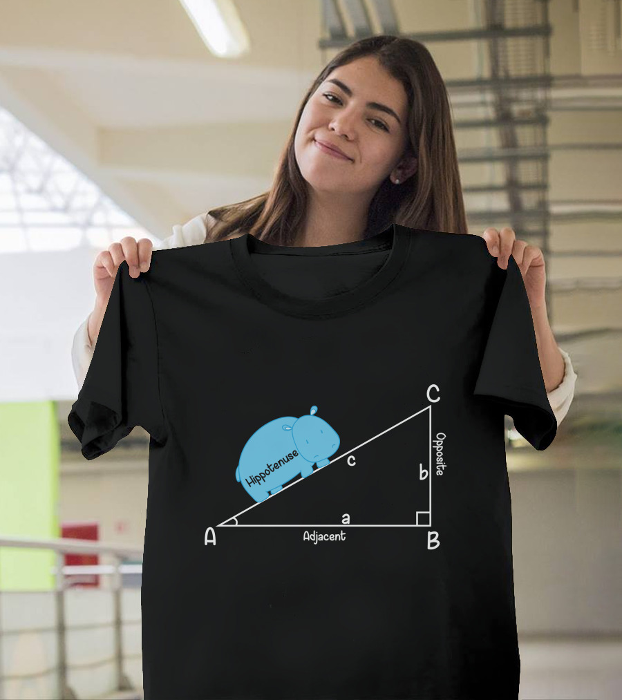Rocket Factory Hippotenuse Hippopotamus Triangle Opposite Adjacent Hypotenuse T-Shirt