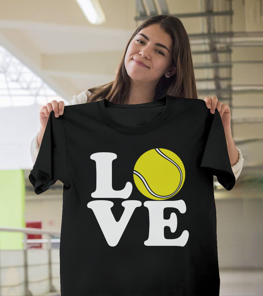 LOVE Tennis Ball Typography T-Shirt