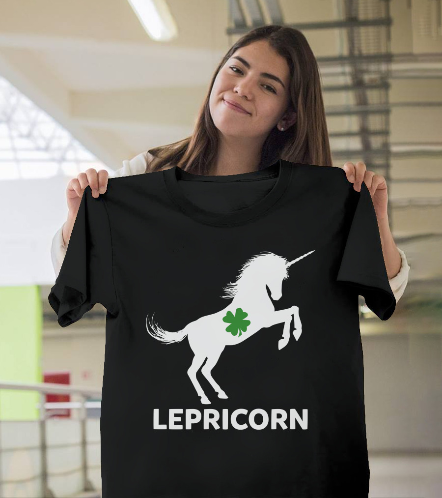 Lepricorn Unicorn Shamrock St. Patrick's Day Humor T-Shirt